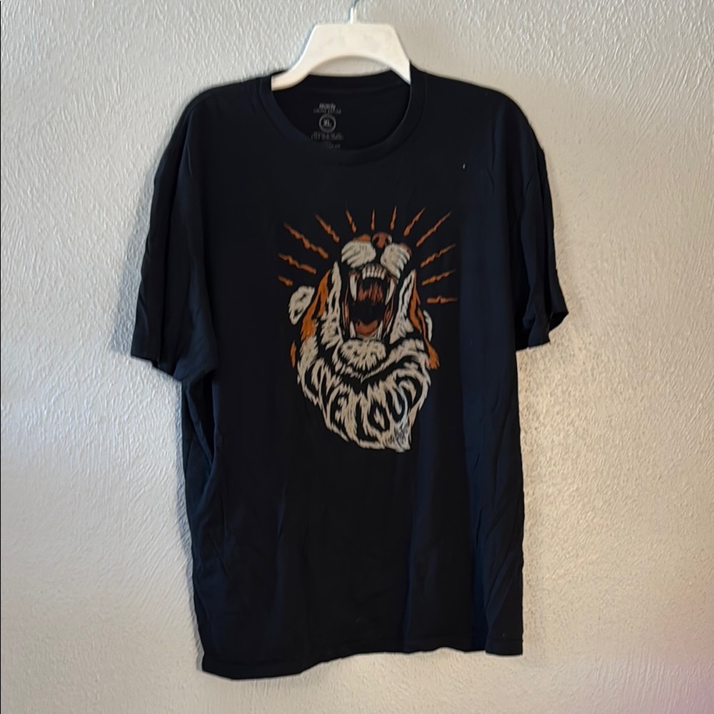 Black Short Sleeve Graphic Tee with Live Loud for Autism Design
